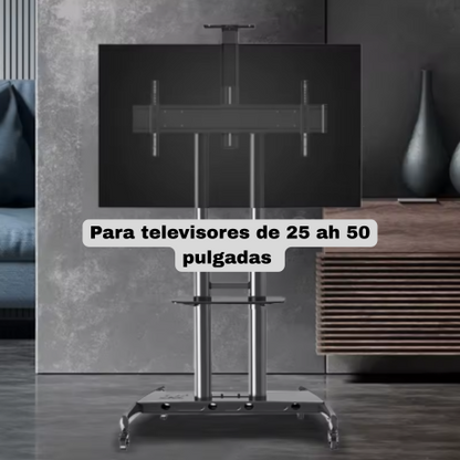 soporte de television con rudas